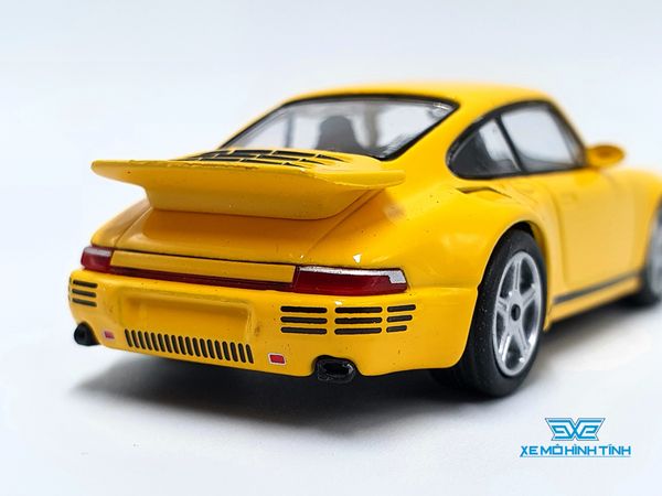 Xe Mô Hình RUF CTR Anniversary Blossom Yellow LHD 1:64 Mini GT (Vàng )