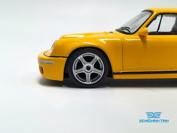 Xe Mô Hình RUF CTR Anniversary Blossom Yellow LHD 1:64 Mini GT (Vàng )