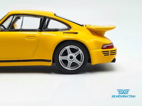 Xe Mô Hình RUF CTR Anniversary Blossom Yellow LHD 1:64 Mini GT (Vàng )