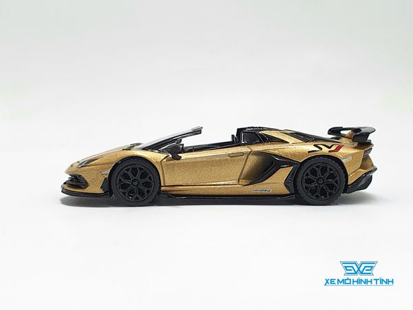 Xe Mô Hình Lamborghini Aventador SVJ Roadster Oro Elios 1:64 Mini GT