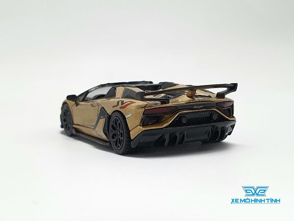 Xe Mô Hình Lamborghini Aventador SVJ Roadster Oro Elios 1:64 Mini GT