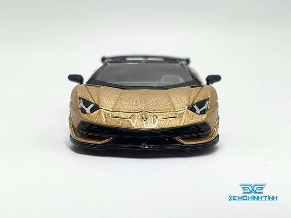 Xe Mô Hình Lamborghini Aventador SVJ Roadster Oro Elios 1:64 Mini GT