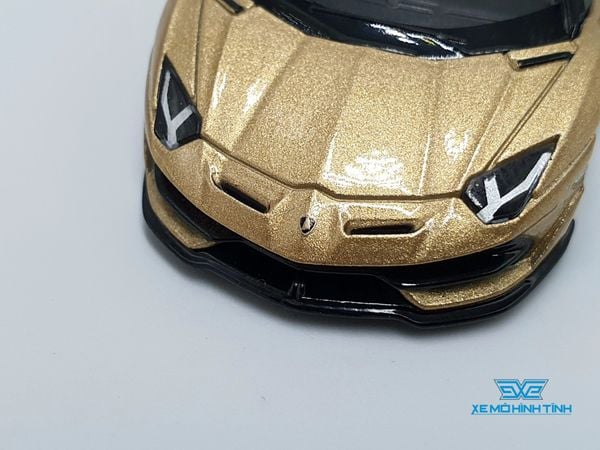 Xe Mô Hình Lamborghini Aventador SVJ Roadster Oro Elios 1:64 Mini GT