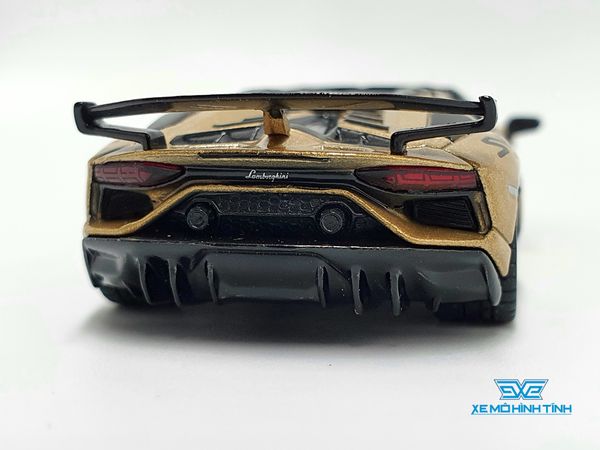 Xe Mô Hình Lamborghini Aventador SVJ Roadster Oro Elios 1:64 Mini GT