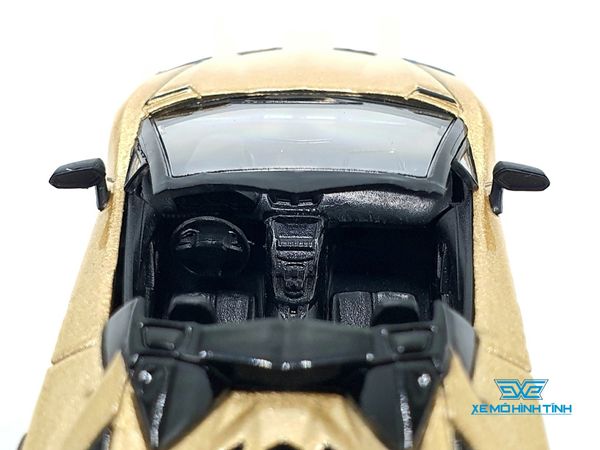 Xe Mô Hình Lamborghini Aventador SVJ Roadster Oro Elios 1:64 Mini GT