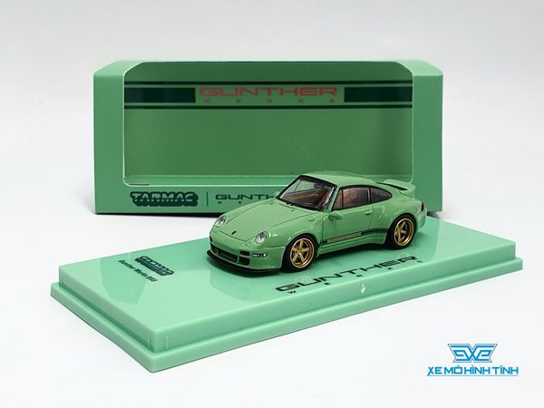 Xe Mô Hình Porsche Gunther Werks 993 Green 1:64 Tarmac Works ( Xanh Min )