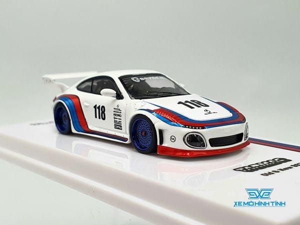 Xe Mô Hình Porsche Old & New 997 White 1:64 Tarmac Works (Trắng)