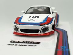 Xe Mô Hình Porsche Old & New 997 White 1:64 Tarmac Works (Trắng)