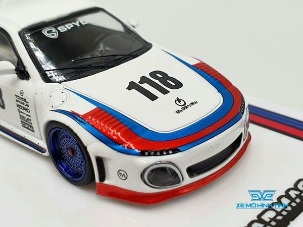 Xe Mô Hình Porsche Old & New 997 White 1:64 Tarmac Works (Trắng)