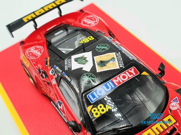 Xe Mô Hình Ferrari 488 GT3 Bathurst 12h 2017 Lowndes, Whincup, Vilander 1:64 Tarmac Works (Đỏ)