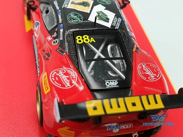 Xe Mô Hình Ferrari 488 GT3 Bathurst 12h 2017 Lowndes, Whincup, Vilander 1:64 Tarmac Works (Đỏ)