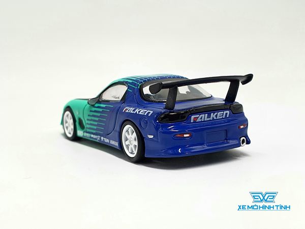 Xe Mô Hình Falken Rx-7 FD3 1:64 Tarmac Works ( Xanh Dương )