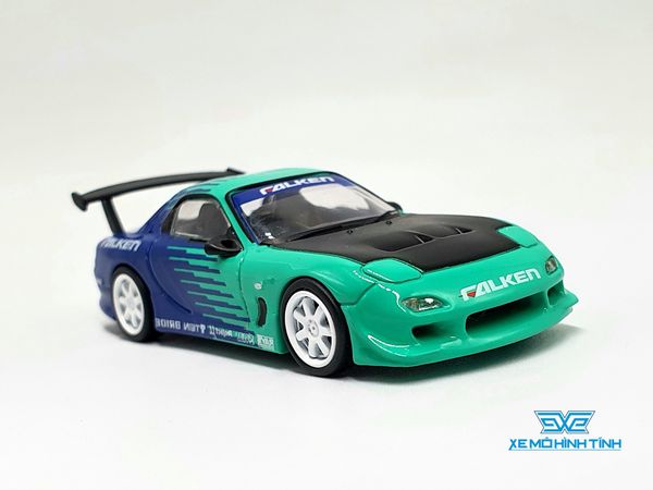 Xe Mô Hình Falken Rx-7 FD3 1:64 Tarmac Works ( Xanh Dương )