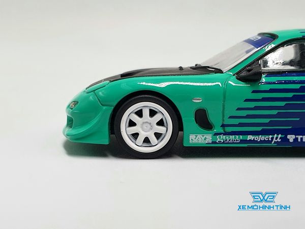 Xe Mô Hình Falken Rx-7 FD3 1:64 Tarmac Works ( Xanh Dương )