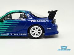 Xe Mô Hình Falken Rx-7 FD3 1:64 Tarmac Works ( Xanh Dương )