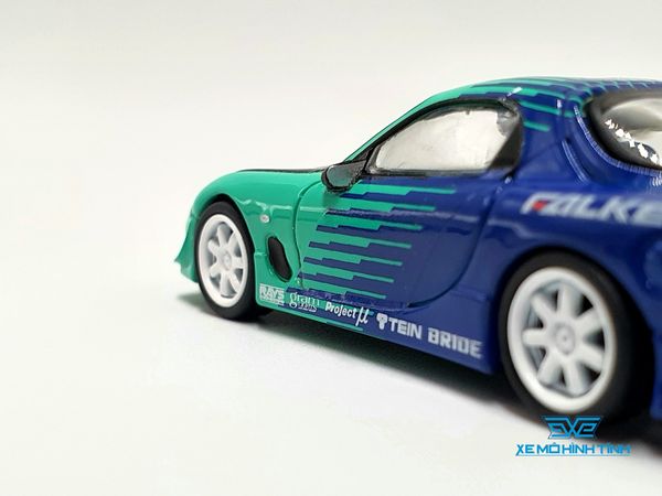 Xe Mô Hình Falken Rx-7 FD3 1:64 Tarmac Works ( Xanh Dương )