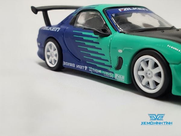 Xe Mô Hình Falken Rx-7 FD3 1:64 Tarmac Works ( Xanh Dương )