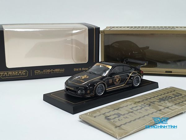 Xe Mô Hình Porsche Old & New 997 Black 1:64 Tarmac Works (Đen)