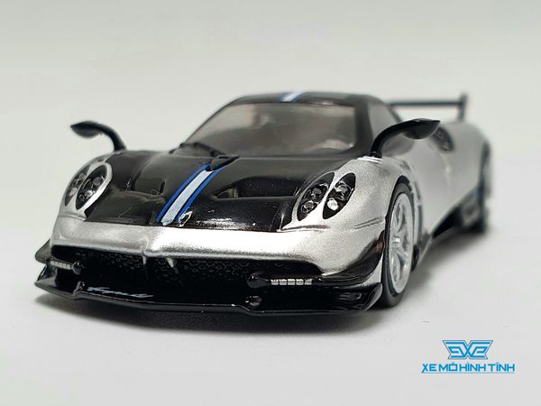 Xe Mô Hình Pagani Huayra BC Grigio Mercurio 1:64 Tarmac Works (Bạc)