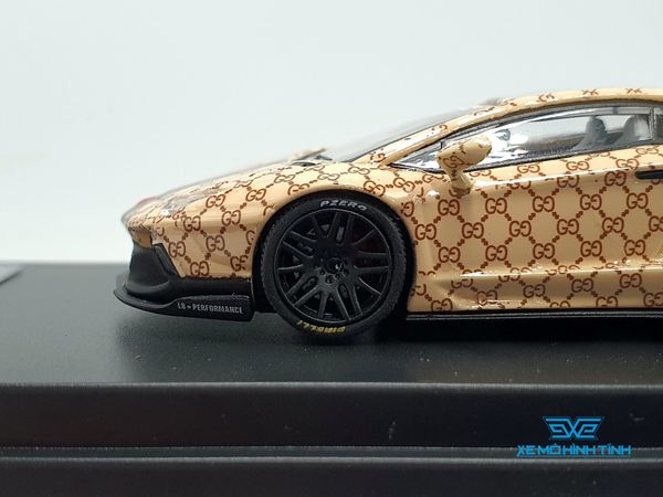 Xe Mô Hình Lamborghini Aventador LB*Performance 1:64 JEC ( Vàng Gucci )