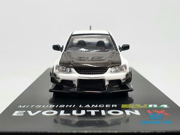 Xe Mô Hình Mitsubishi Lancer Evolution IX 1:64 EV64 ( Trắng )