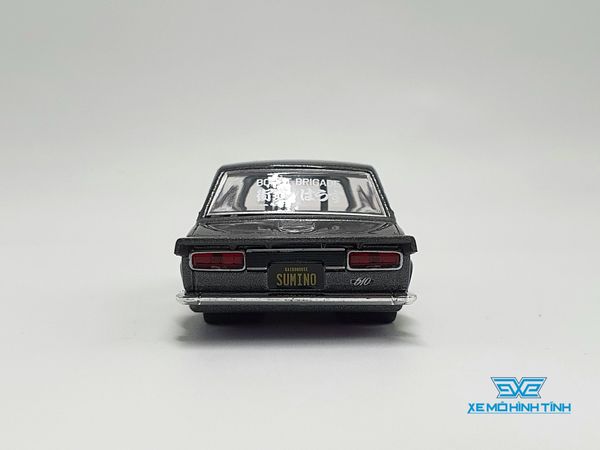 Xe Mô Hình Datsun 510 Pro Steet Greddy Gun Metal Grey 1:64 MiniGT x Kaido House ( Xám Đậm )