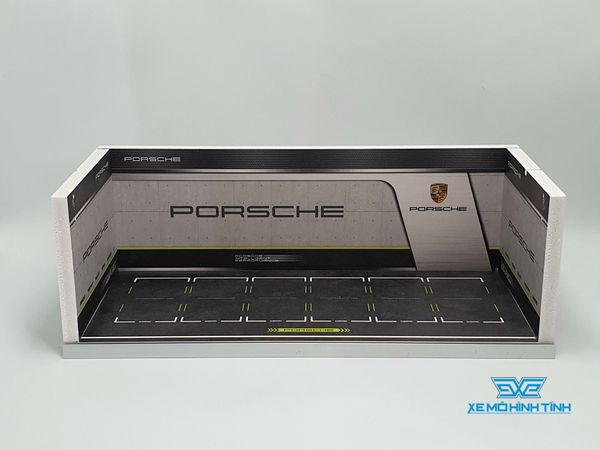 Mô Hình Garage Porsche Có Đèn 1:64 Geechan-Models