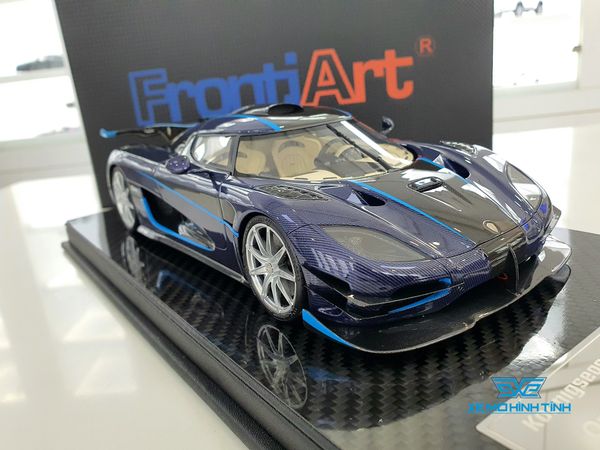 Xe Mô Hình Koenigsegg One:1 1:18 FrontiArt (Xanh Carbon)