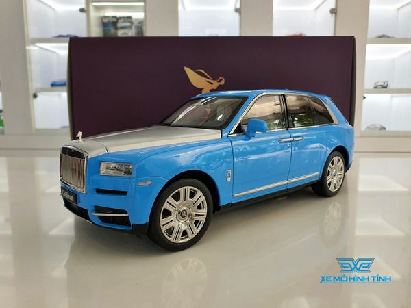 Xe Mô Hình Roll-Royce Cullinan 1:18 Kengfai ( Xanh Mui Bạc )