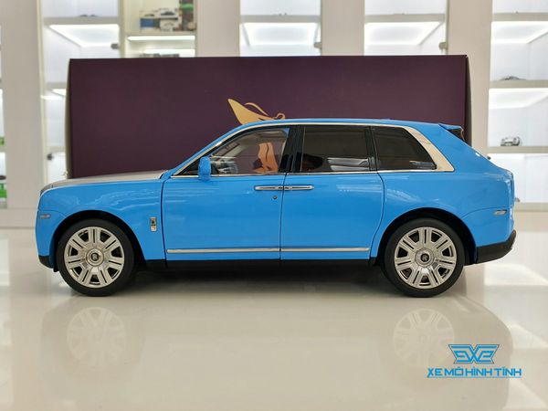 Xe Mô Hình Roll-Royce Cullinan 1:18 Kengfai ( Xanh Mui Bạc )