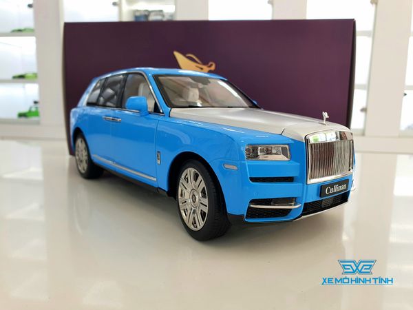 Xe Mô Hình Roll-Royce Cullinan 1:18 Kengfai ( Xanh Mui Bạc )