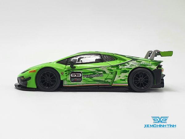 Xe Mô Hình Lamborghini Huracan GT3 EVO Presentation LHD 1:64 MiniGT ( Xanh Lá )