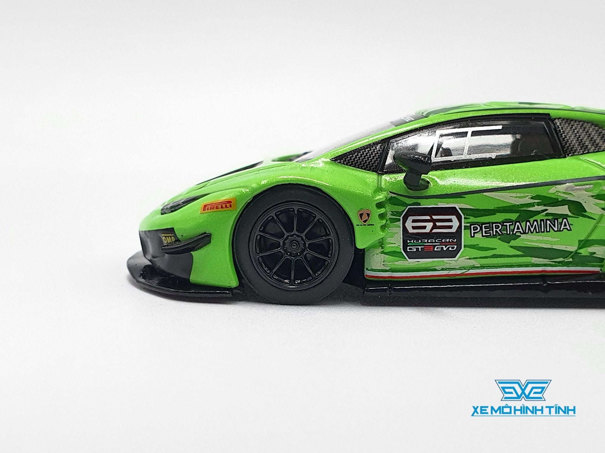 Miniature 1:64 Lamborghini Huracan GT3 EVO MINI GT - Édition Limitée Verte, Modèle MGT00352-3F