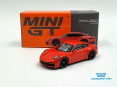 Xe Mô Hình Porsche 911 (992) Carrera 4S Lava Orange LHD 1:64 MiniGT ( Cam Đỏ )