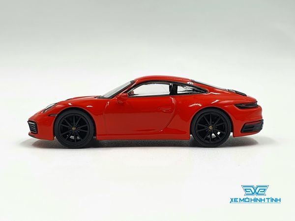 Xe Mô Hình Porsche 911 (992) Carrera 4S Lava Orange LHD 1:64 MiniGT ( Cam Đỏ )