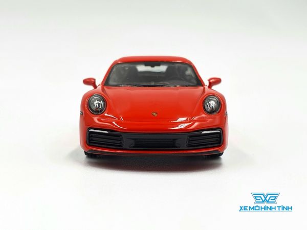 Xe Mô Hình Porsche 911 (992) Carrera 4S Lava Orange LHD 1:64 MiniGT ( Cam Đỏ )