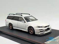 Xe Mô Hình Nissan Stagea R34 1:64 Street Weapon ( Trắng )