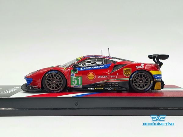 Xe Mô Hình Ferrari 488 #51 GTE 24h of Le Mans 2019 Winner of LMGTE Pro Calado > Pier Guidi > Serra 1:64 Tarmac Works ( Đỏ Sọc Trắng )