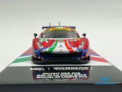 Xe Mô Hình Ferrari 488 #51 GTE 24h of Le Mans 2019 Winner of LMGTE Pro Calado > Pier Guidi > Serra 1:64 Tarmac Works ( Đỏ Sọc Trắng )