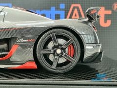 Xe Mô Hình Koenigsegg Agera RS 1:18 Frontiart ( Carbon Viền Đỏ )