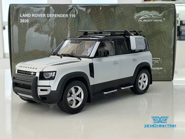 Xe Mô Hình Land Rover Defender 110 - 2020 1:18 Almost Real ( Bạc Nhám )