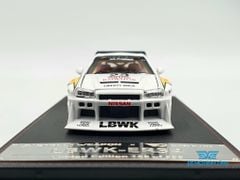 Xe Mô Hình Nissan Openable LBWK GTR ER34, white #23 1:64 Street Weapon ( Trắng Sọc Vàng )