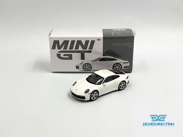 Xe Mô Hình Porsche 911 (992) Carrera S White LHD 1:64 MiniGT (Trắng)