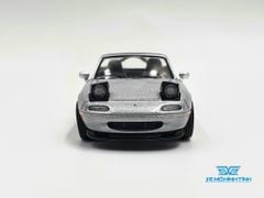 Xe Mô Hình Mazda Miata MX-5 (NA) Tuned Version Silver Stone Metallic LHD 1:64 MiniGT (Xám)