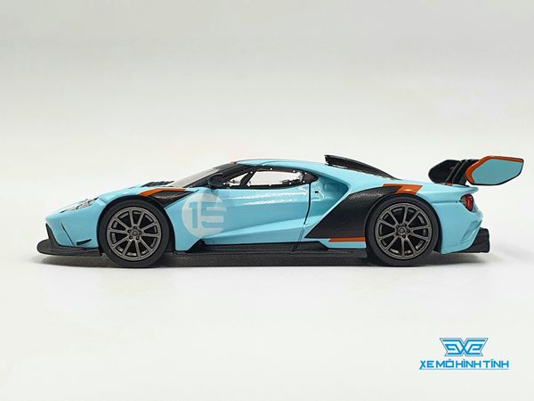 Xe Mô Hình Ford GT MK II #002 Blue/Orange 1:64 MiniGT ( Xanh Viền Cam )