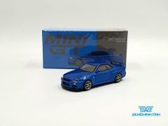 Xe Mô Hình Nissan Skyline GT-R (R34) V-Spec II Bayside Blue 1:64 MiniGT ( Xanh )