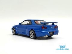 Xe Mô Hình Nissan Skyline GT-R (R34) V-Spec II Bayside Blue 1:64 MiniGT ( Xanh )