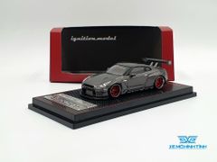 Xe Mô Hình Nissan Pandem R35 GT-R Gun Metallic 1:64 Ignition Model ( Xám Bánh Đỏ )