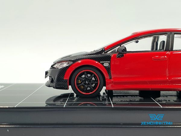 Xe Mô Hình Honda Civic (FD2) Mugen RR Experimental Spec 2008 1:64 Inno Models ( Đỏ Mui Xám )