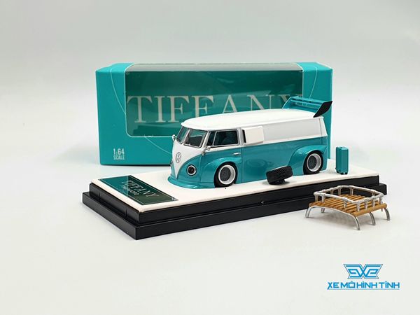 Xe Mô Hình Volkswagen Type 1 + Phụ Kiện 1:64 Time Micro ( Xanh Mui Trắng )